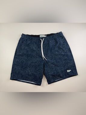 Wellen Performance Lined Swim Trunks Men L 8” Drawstring Beach Stretch AOP